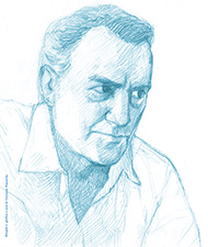 Luciano Vincenzoni.  Disegno di Giovanni Panarello