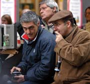 Tornatore sul set con il direttore della fotografia Fabio Zamarion